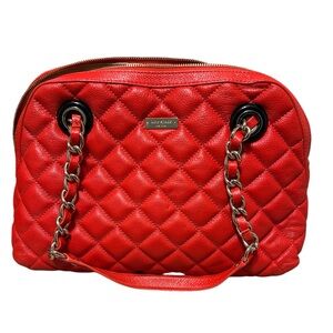 Kate Spade Gold Coast Georgina Maraschino Quilted Leather Purse
